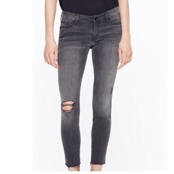 MOTHER The Looker Fray Jeans – Gray “Sexy Just Walked into Town” Wash – Size 26 - Picture 1 of 8